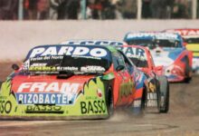 Ortelli encabezando el pelotón en Rafaela 2003.