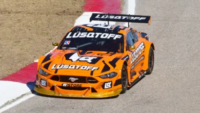 Mustang en la pista