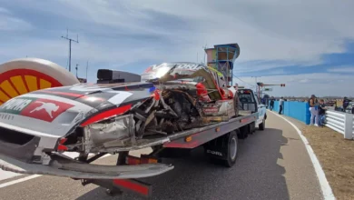 Ford de Marcos Castro destruido.