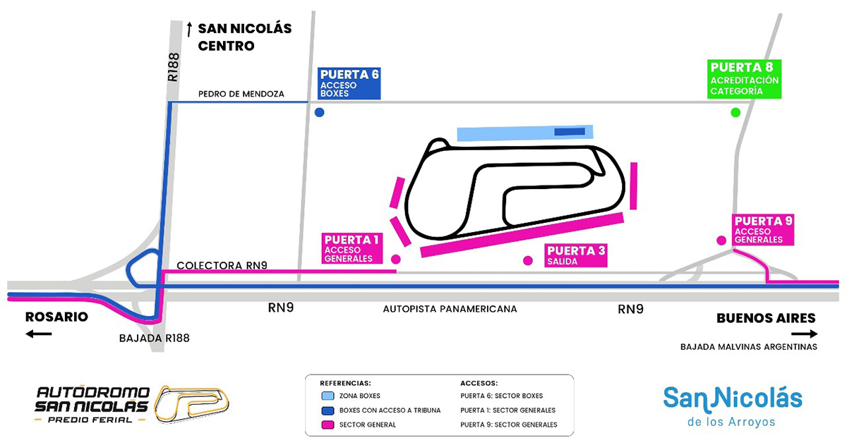 Entradas al autódromo para el TC en San Nicolás.